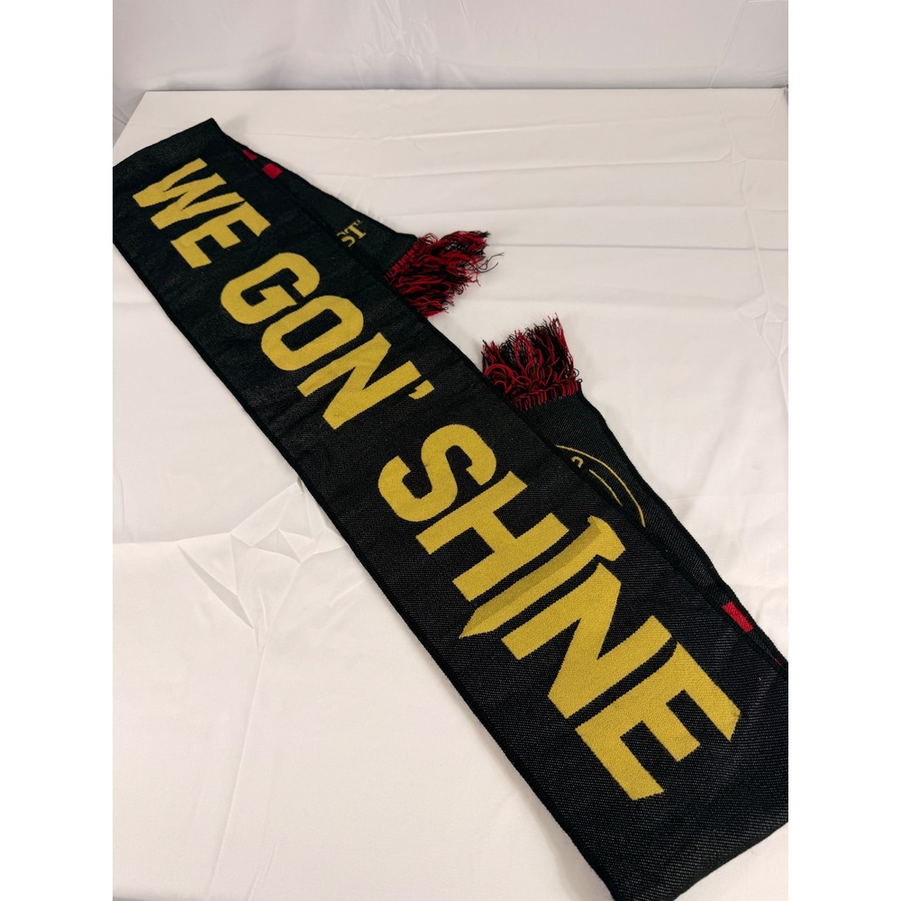 Atlanta United FC Soccer Scarf OS Black Red Gold We Gon Shine SunTrust MLS Fan - Picture 4 of 4